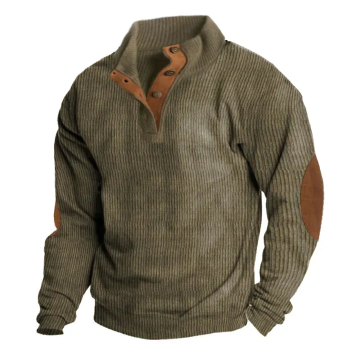 PHILIPP™ | Gerippter Knopf-Herrenpullover