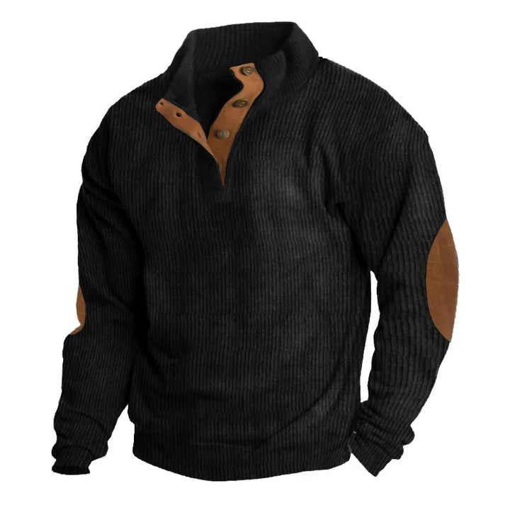 PHILIPP™ | Gerippter Knopf-Herrenpullover