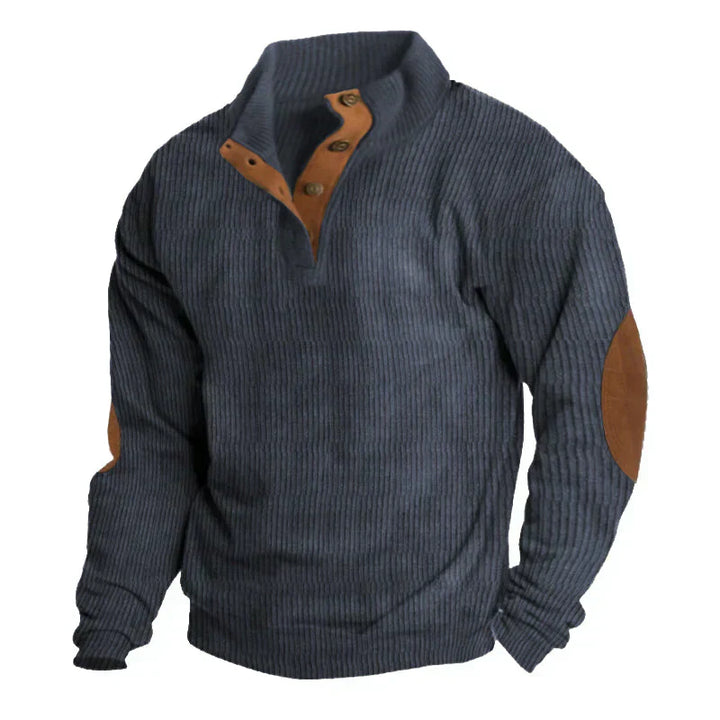 PHILIPP™ | Gerippter Knopf-Herrenpullover